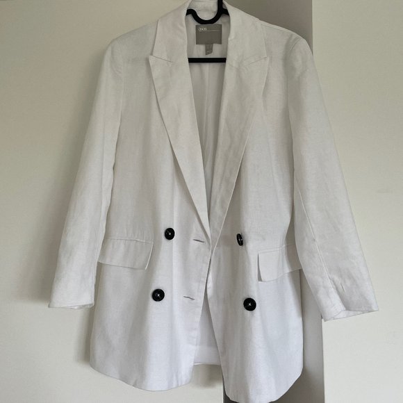Linen white blazer, size 0-2 - Picture 1 of 6